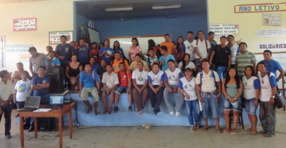 Participantes dp Seminário de Educação Escolar Indígena em Iauaretê- Waupés.