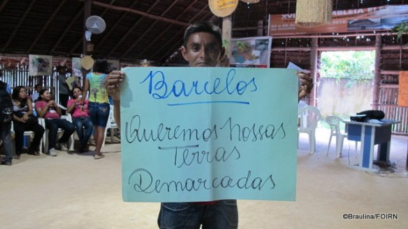 Jovem do município de Barcelos durante a Assembléia Geral do Departamento de Jovens e Adolescentes em São Gabriel da Cachoeira, em 2013.