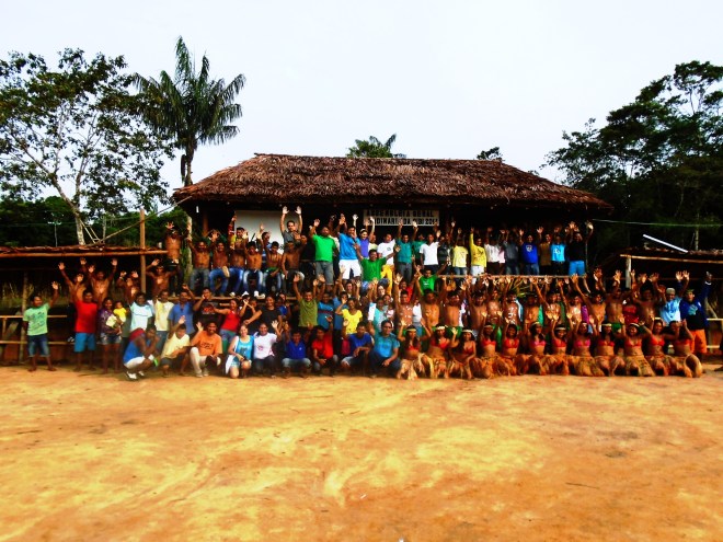Participantes da Assembleia Geral da OIBI realizada na escola Pamaali - Médio Içana. Foto: André Baniwa