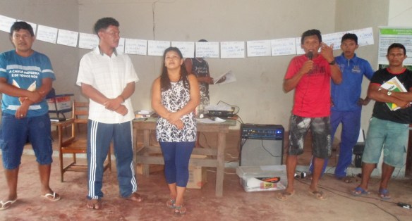 Nova diretoria da ASIBA, da esquerda p/ direita: Cledinaldo, Antonio de Jesus, Mª Lucilene, João Leandro, Clarindomar Campos, José Alberto Andrade